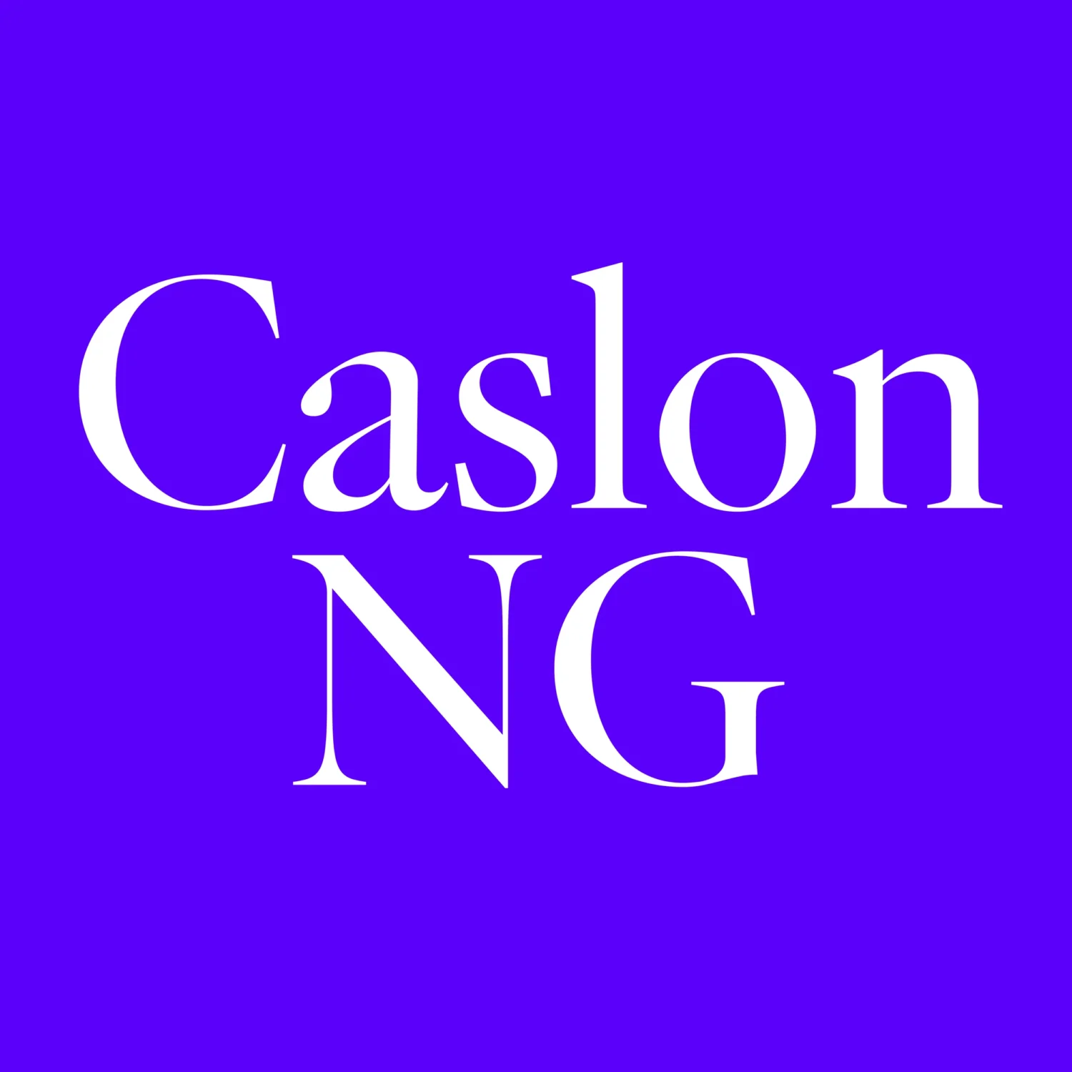 Caslon NG: Type Department x Newglyph custom type partnership