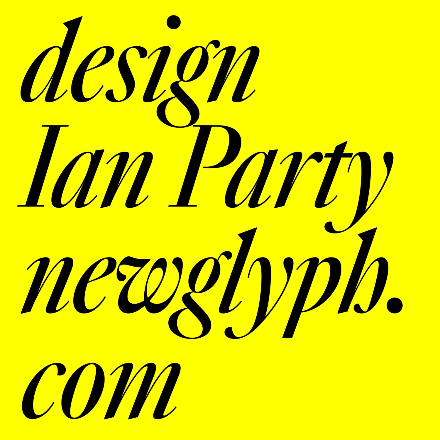 Gallery NG: Type Department x Newglyph custom type partnership