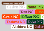 Type Department x Newglyph custom type partnership